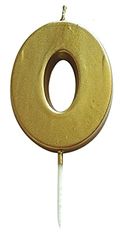 Ciao, Gouden cijferkaars 0 (6 cm), 21440