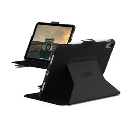 URBAN ARMOR GEAR UAG Designed for iPad 11" A16 11th Gen 2025, 10.9" 10th Gen 2022 Case A3354 A3355 A2696 - Rugged Slim Impact Resistant Protective Folio Cover with Pencil Holder, Scout Folio Black