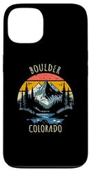 Boulder Colorado USA Retro Mountain Vintage Style Design Case for iPhone 13