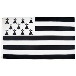 AZ FLAG - Drapeau Bretagne - 150x90 cm - Drapeau Breton 100% Polyester Avec Oeillets Métalliques Intégrés - Pavillon 110 g