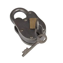 Deco 79 01103 Metal Brass Lock & Keys 5,1 cm H, 3,2 cm W