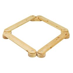 MEOWBABY Poutre d'équilibre avec 4 Planches pour enfants - Montessori Parcour d'Obstacles en Bois | Parcours Sensoriel avec Chiffres, Naturel