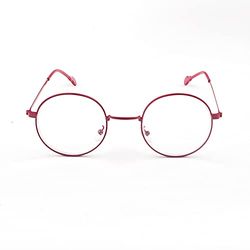 Contacta, Dots, Occhiali da Lettura per Uomo e Donna, Occhiali Leggeri e Colorati, Montatura dalla Forma Rotonda, Diottrie +1,00, Colore Rosso, Confezione con Sacchetto Portaocchiali, 25g