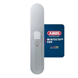 ABUS WINTECTO One - Trazione intelligente per finestre, porta del balcone e della terrazza, con funzione di allarme, facile da montare senza forare, colore argento, con chiusura uguale (AL0145)