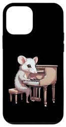 Carcasa para iPhone 12 mini Divertido jugador de piano, pianista, profesor, músico, zarigüeya regalo
