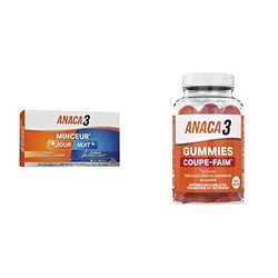 ANACA 3 - Jour/Nuit - Favorise Amincissement&Perte de poids - Programme 30 Jours - 60 Gélules & Gummies Coupe Faim - Complément Alimentaire Sans Sucres - Programme Minceur De 7 À 15 Jours - 60 Gummies