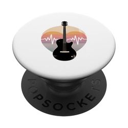 E-Guitar Corazón Vibrante Pasión Música PopSockets PopGrip Adhesivo