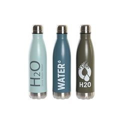 BOTELLA INOX 7X7X26,5 500ML, DOBLE PARED 3 SURT.