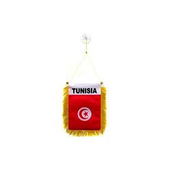 Tunesië mini Banner 6'' x 4'' - Tunesische PENNANT 15 x 10 cm - mini Banners 4x6 inch zuignap hanger - AZ FLAG