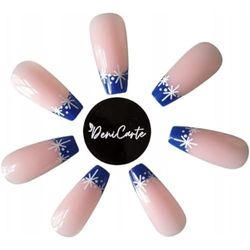 Ongles artificiels ongles de Noël hiver Deni Carte