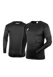 Reusch Torhüter Goalkeeping Jersey Padded Maglia da Portiere da Calcio a Maniche Lunghe, Imbottita, per Adulti, Nero/Bianco, M Uomo