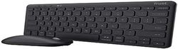Trust Lyra Pack Wireless Bluetooth Keyboard and Mouse, QWERTY Spanish, 85% Recycled Plastic, Compact Rechargeable Combo for Windows, Mac, PC, Laptop, Tablet, iPad, Android, iOS, Black