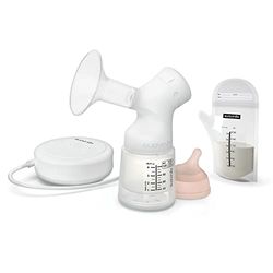 Suavinex, Extrator de leite elétrico. Inclui: Biberão anticólico zero de 120 ml com cetina de fluxo adaptável 3 sacos de leite saco de transporte. Com sistema duplo de regulação