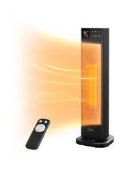 Midea NTH20-22ER Elektrische verwarming met laag verbruik met ventilatorkachel, 2000 W, geluidsarme keramische technologie, 24-uurs timer, eco-modus, 2 temperatuurniveaus, kamerthermostaat