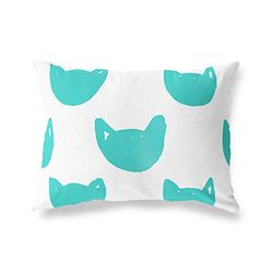 BonaMaison dekorativt kuddöverdrag, turkosvit prydnadskuddöverdrag, heminredning örngott för vardagsrum, soffa, sovrum, storlek: 45 x 60 cm - designad och tillverkad i Turkiet