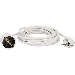 Unitec - Schuko H05VV-F 3G 44542 - Cabo de extensão (1,5 mm², 5 m), cor branca
