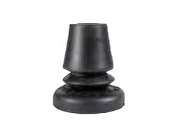 GIMA - Embouts de Rechange pour Cannes et Béquilles, en Caoutchouc Pur, Haute Adhérence, Tube Ø 19 mm, Base Ø 55 mm, Lot de 2 pièces
