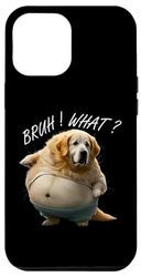 Carcasa para iPhone 14 Plus Diseño divertido del arte del perro Golden Retriever gordo