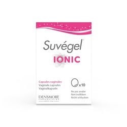Densmore - Suvégel Ionic - Prévention et Traitement des Infections Vaginales (Herpès, Mycose Vaginale) - TIAB, Acide Hyaluronique, Aloe Vera - 10 capsules - Cure de 10 jours - Fabriqué en Europe