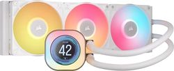 CORSAIR iCUE Link Titan 360 RX LCD Refroidisseur Liquide pour CPU – Chambre de Refroidissement FlowDrive – Intel LGA 1851/1700, AMD AM5/AM4 – 3X RX120 RGB Ventilateurs – iCUE Link Hub Inclus – Blanc