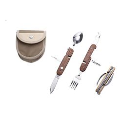 Laguiole - CAMPING FOLDABLE FLATEWARE SET FOR 2