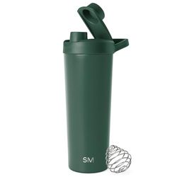 Simple Modern Bouteille Agitatrice en Acier Inoxydable avec Bille | Tasse Isolée en Métal pour Mélanges [rotéinés, Shakes et Pré-entraînement | Rally | 710ml | Forest