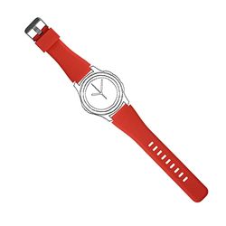 SYSTEM-S Armband flexibel van siliconen 20 mm voor Samsung Galaxy Watch 4 smartwatch rood, rood, Eine Grösse