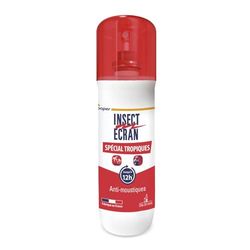 INSECT ECRAN - Anti-moustiques Tropiques - Spray répulsif peau - protection contre les piqûres de moustiques - Paludisme - Tropiques - 75 ml