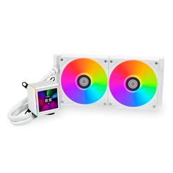Lian Li Galahad II LCD Performance AIO 280mm CPU Water Cooler - White | Customisable 2.88” IPS Display | ARGB Lighting & Asetek 8th Gen Pump | Extreme Cooling for Intel & AMD Processors