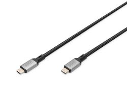DIGITUS Cable de conexión USB-C - USB 4.0 - Power Delivery 3.0-20 Gbit/s - 4k/60Hz - 3m - Negro