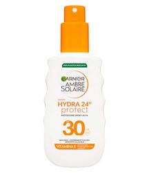 Garnier Ambre Solaire Hydra 24H Protect spray SPF30 - Non grasso - resistente all'acqua - Vitamina E - Approvato da Cruelty Free International - 150ml