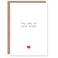 Artery8 Valentines Day Greeting Card You Are Love Story For Him or Her