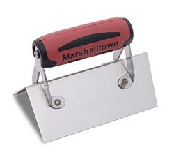Truelle d'angle extérieure Marshalltown avec poignée Durasoft, truelle d'angle en acier inoxydable, dimensions de la truelle : 152x64 mm, angle angulaire