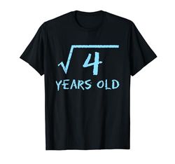 Square Root 4 2nd Birthday 2 Years Old Math Funny Men Maglietta