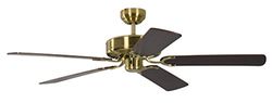 Pepeo Potkuri Brass 4260316670120 Ventoinha de teto, 58 W, 240 V, mogno/mogno com incrustações de vime, 132 cm