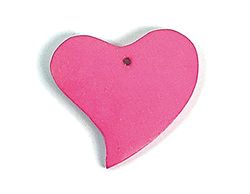 INNSPIRO Pendentif en bois cœur ciré rose 25 x 25 mm. 50 u.
