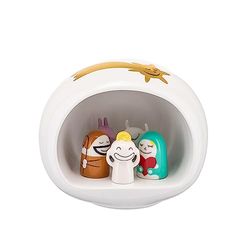 Alessi AMGI10SET design krubbset med kopia av grottan och handdekorerade porslinfigurer, 10 stycken