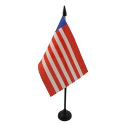 AZ FLAG Bandera de Mesa de Liberia 15x10cm - BANDERINA de DESPACHO LIBERIANA 10 x 15 cm