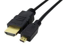 HDMI-naar-HDMICRO-verbinding, 2 m: ideaal voor het aansluiten van compacte apparaten zoals camera's en tablets op HD-schermen. Uitstekende kwaliteit en eenvoudige installatie.