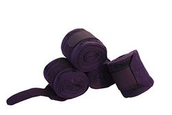 Rhinegold stickad resor/stabila bandage Plommon En storlek