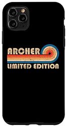 ARCHER Surname Retro Vintage 80s 90s Birthday Reunion Custodia per iPhone 11 Pro Max