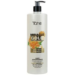 Tahe Miracle Gold Shampooing anti-frisottis avec Kératine, huile d'Argan et extrait de Camomille (1000 ml)