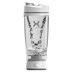 Promixx Original Shaker Bottle - Battery-powered for Smooth Protein Shakes - BPA Free, 600ml Cup (White)