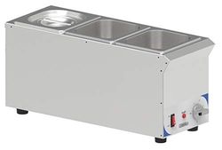 Casselin CBMS316V - Bain Marie à Sauce 3 X GN 1/6 Compact CBMS316V