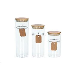 DKD Home Decor Set di 3 barattoli, Estándar