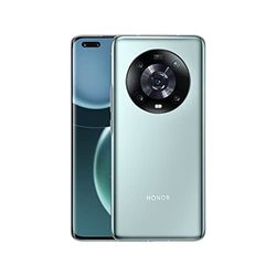 Honor Magic4 Pro Android-Smartphone, 6.81 Zoll Handy, 8+256 GB, 120 Hz, Dual-SIM mit 50-MP-Triple-Kamera, Ciano