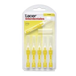 LACER - Escova interna reta fina 6 unidades, cabo bimaterial e antiderrapante, pescoço flexível, máxima eficiência, filtros Tynex, evita e elimina a placa bacteriana