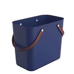 Rotho Albula Shopping Basket, Plastic (PP Recycled), Blue, 25 L, (40 x 23.5 x 34 cm)