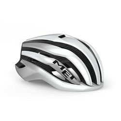 MET Casque Trenta 3k Carbon MIPS Sport, Blanc/Argent (Multicolore), Taille Unique