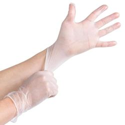 VSDent Guantes de vinilo transparente, extra grandes (caja de 10 = 1000 piezas)